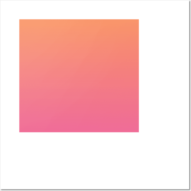 Orange and Pink Gradient. Wall Art by ColorKingdom